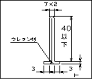 図: T型桟（足3ミリ）CAD